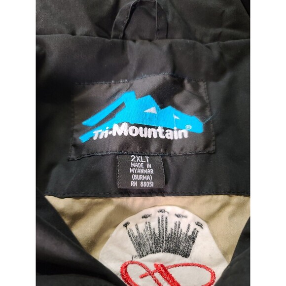 EUC Vintage  Full Zip Anheuser Busch Jacket Size 2XLT Mens Tan Hood Budweiser - Picture 3 of 9